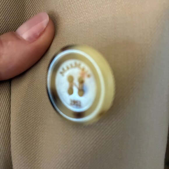 Max Mara Cicladi Knit-Sleeve Trench Coat Size 4 - Picture 8 of 9